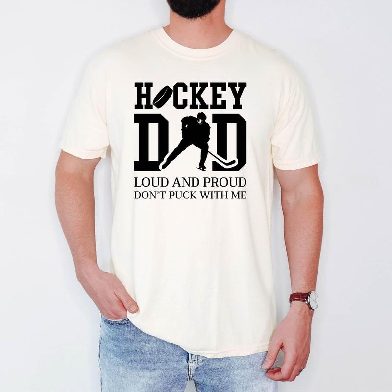 Loud And Proud Hockey Dad Shirt, Hockey Dad T-Shirt, Gift For Father's Day Unisex Hoodie, Sweatshirt | HypeDripTees.com
