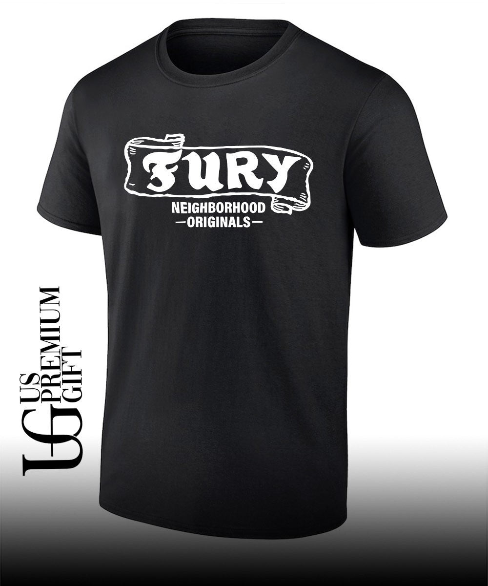 Louis wearing Neighborhood Fury shirt