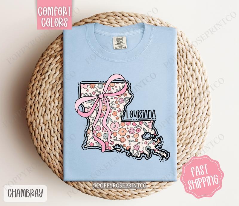 Louisiana Comfort Colors State Tshirt, Cute Louisiana Shirt, Louisiana Tshirt, Louisiana Shirt Hoodie, Sweatshirt