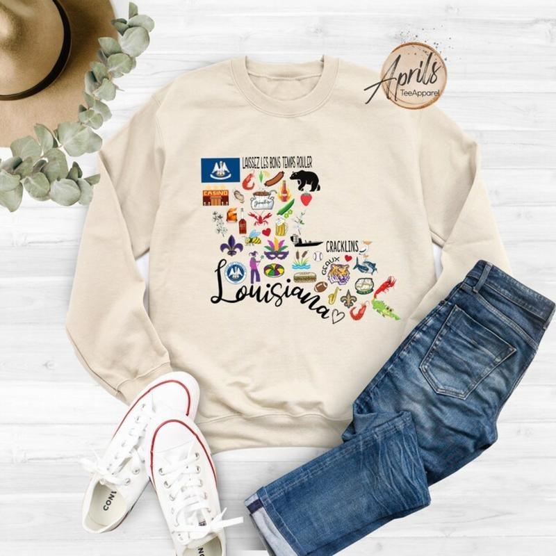 Louisiana Sweatshirt, Louisiana Hoodie, State Shirt | HypeDripTees.com
