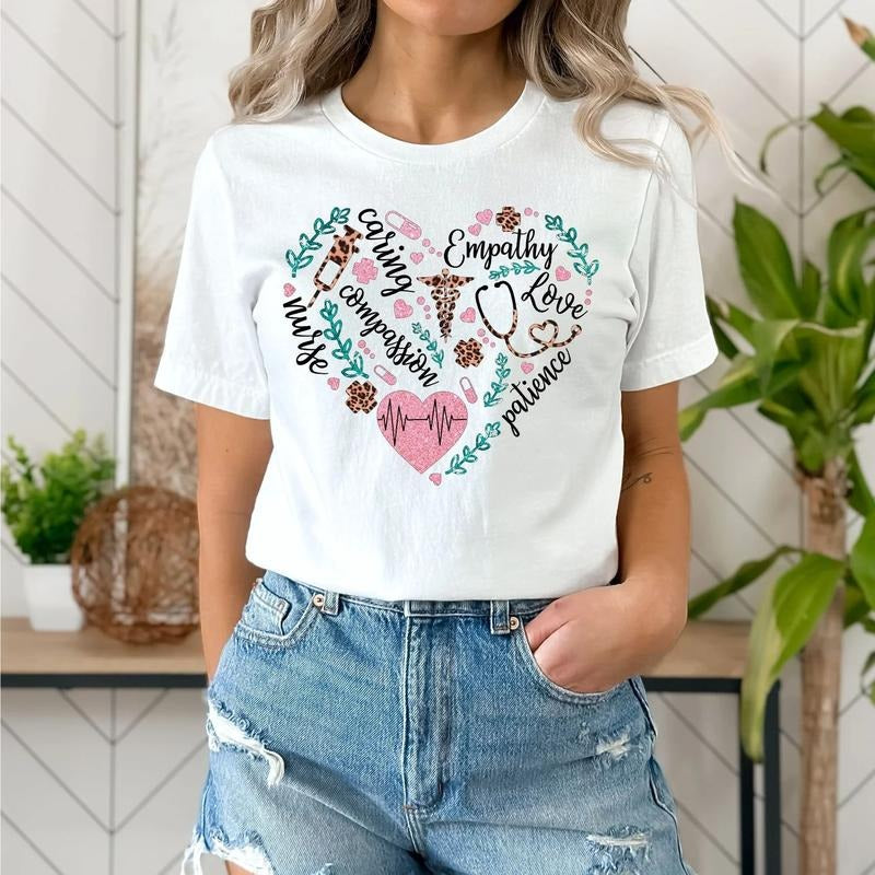 Love Nurse Shirt, Nurse Tee, Cute Nurse Shirts, Nurse Appreciation Gift, Nurse Gift Idea, Nurses Week Gift, Nurse Gift,...