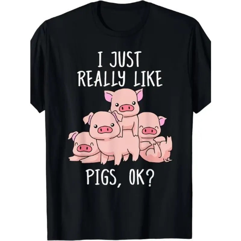 Love Pig T-Shirt Gifts Pigs Tshirt Men Cute Swine T-Shirt Made in USA Hoodie, Sweatshirt | HypeDripTees.com