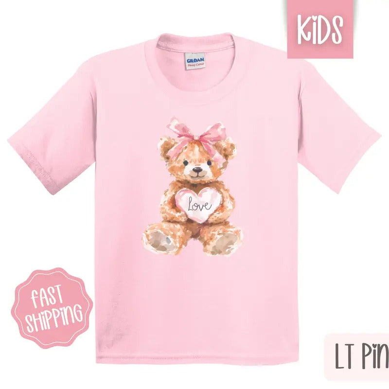 Love Teddy Bear Shirt Children'S Cute Gildan T-Shirts, Hoodie, Sweatshirt