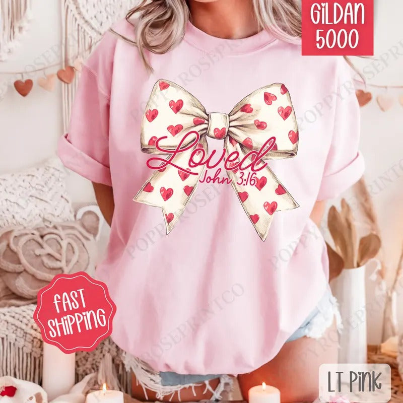 Loved Bow Shirt Gildan Plus Sizes T-Shirts, Hoodie, Sweatshirt