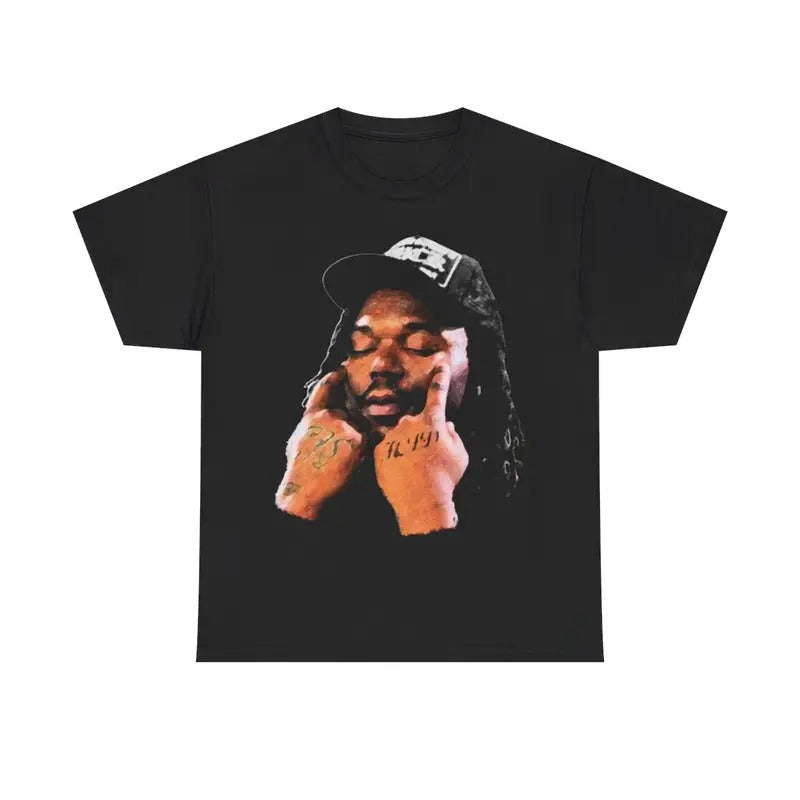 Lucki Inspired Hard Y2k 90s Hip-Hop Vibes Heavy Cotton Graphic T-Shirt Tshirt Shirt HipHop Rap Tee Casual Menswear Retro...