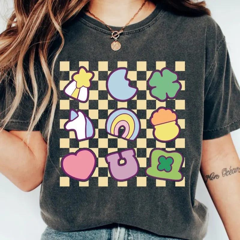 Lucky Charm Shirt, Shamrock Rainbow Shirt, St Patricks Day Shirt, St Patricks Tee, St Patty's Good Luck Tee, Top...