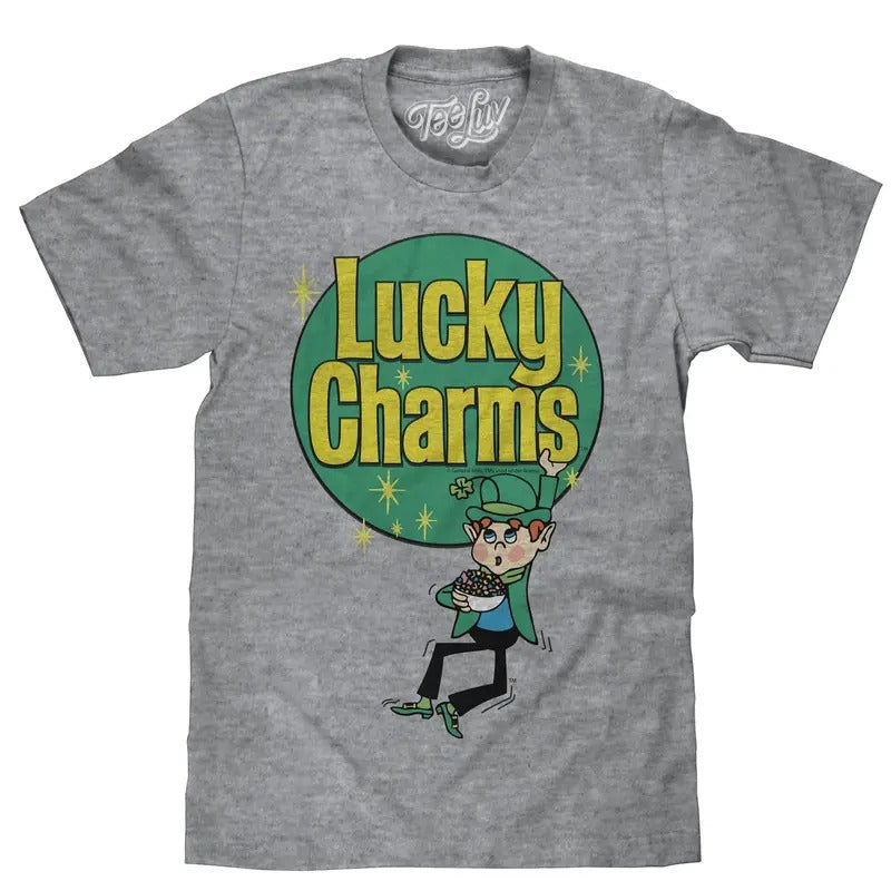 Lucky Charms Retro Logo T-Shirt - Gray Hoodie, Sweatshirt | HypeDripTees.com