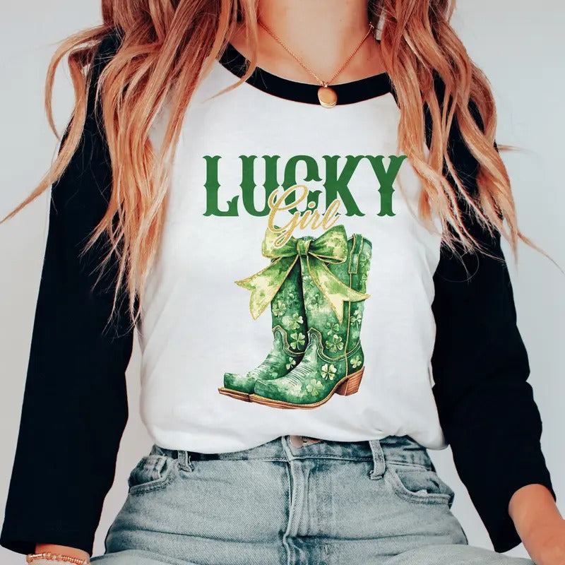 Lucky Girl St. Patrick's Day Unisex Shirt - ONLY ONE LARGE Heavy Cotton available Hoodie, Sweatshirt | HypeDripTees.com
