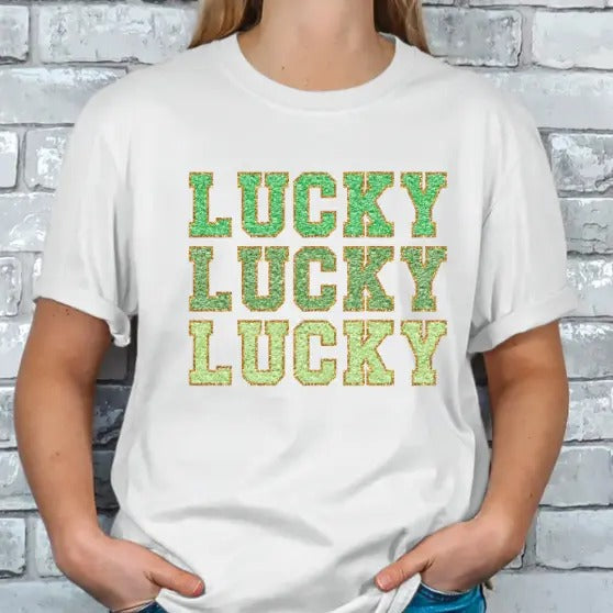 Lucky Lucky Lucky St Patricks Day T-shirt Hoodie, Sweatshirt | HypeDripTees.com