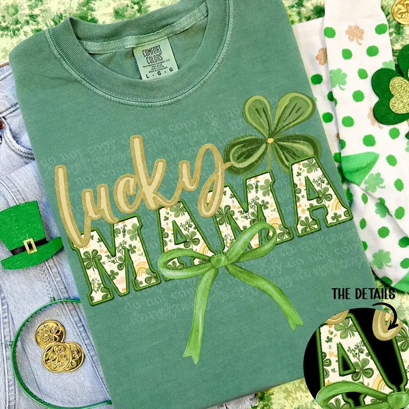 Lucky Mama  DTF Transfers - THIS IS NOT A SHIRT Hoodie, Sweatshirt | HypeDripTees.com