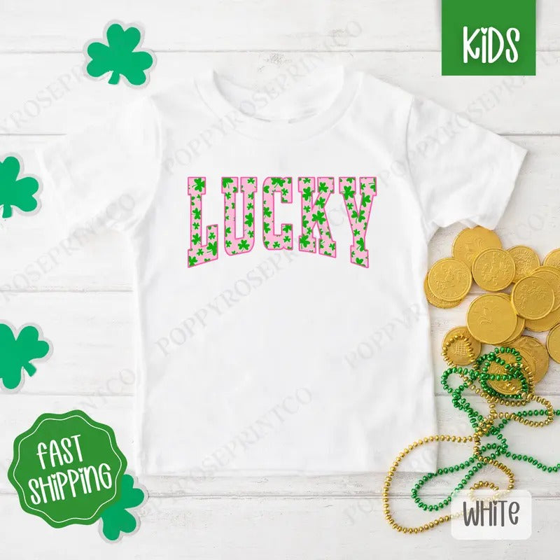 Lucky St Patrick Kids Shirt - St Patrick's Day Children's Tshirt