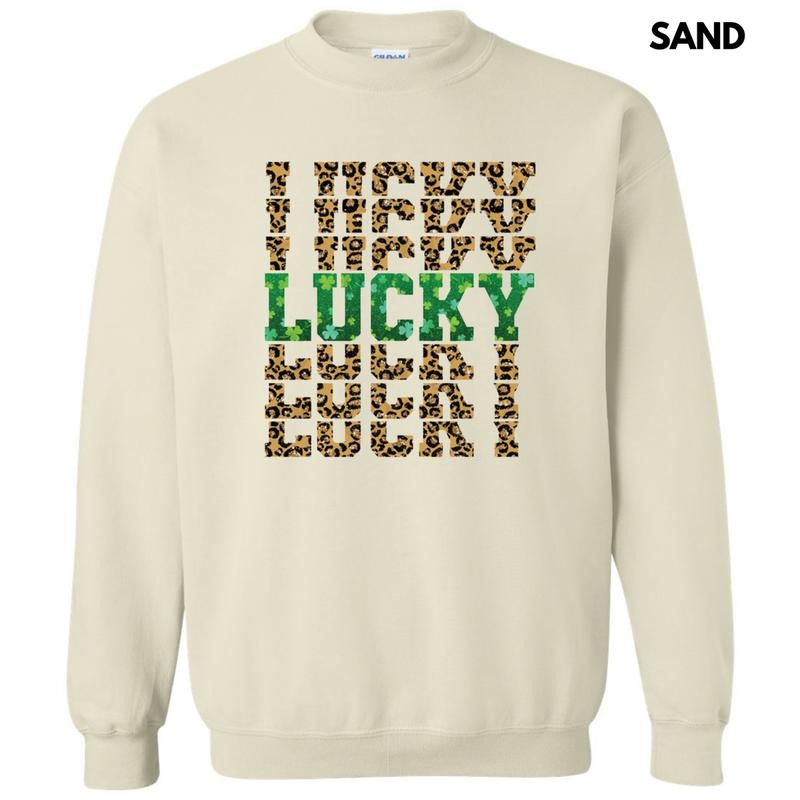 Lucky Stacked Leopard Sweatshirt T-Shirts, Hoodie | HypeDripTees.com