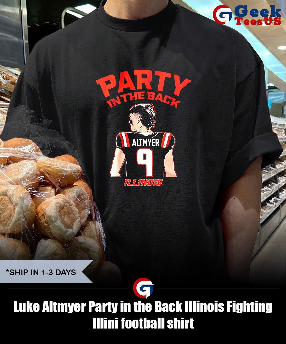 Luke Altmyer Party in the Back Illinois Fighting Illini football shirt