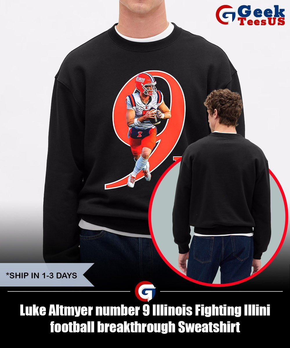 Luke Altmyer number 9 Illinois Fighting Illini football breakthrough shirt