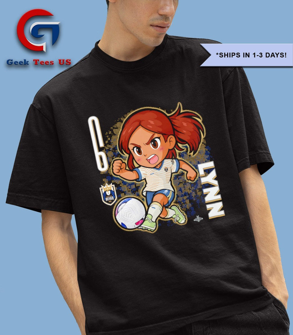 Lynn Biyendolo Seattle Reign FC NWSL chibi graphic shirt