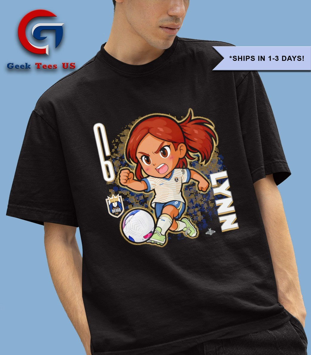 Lynn Biyendolo Seattle Reign FC NWSL chibi graphic shirt