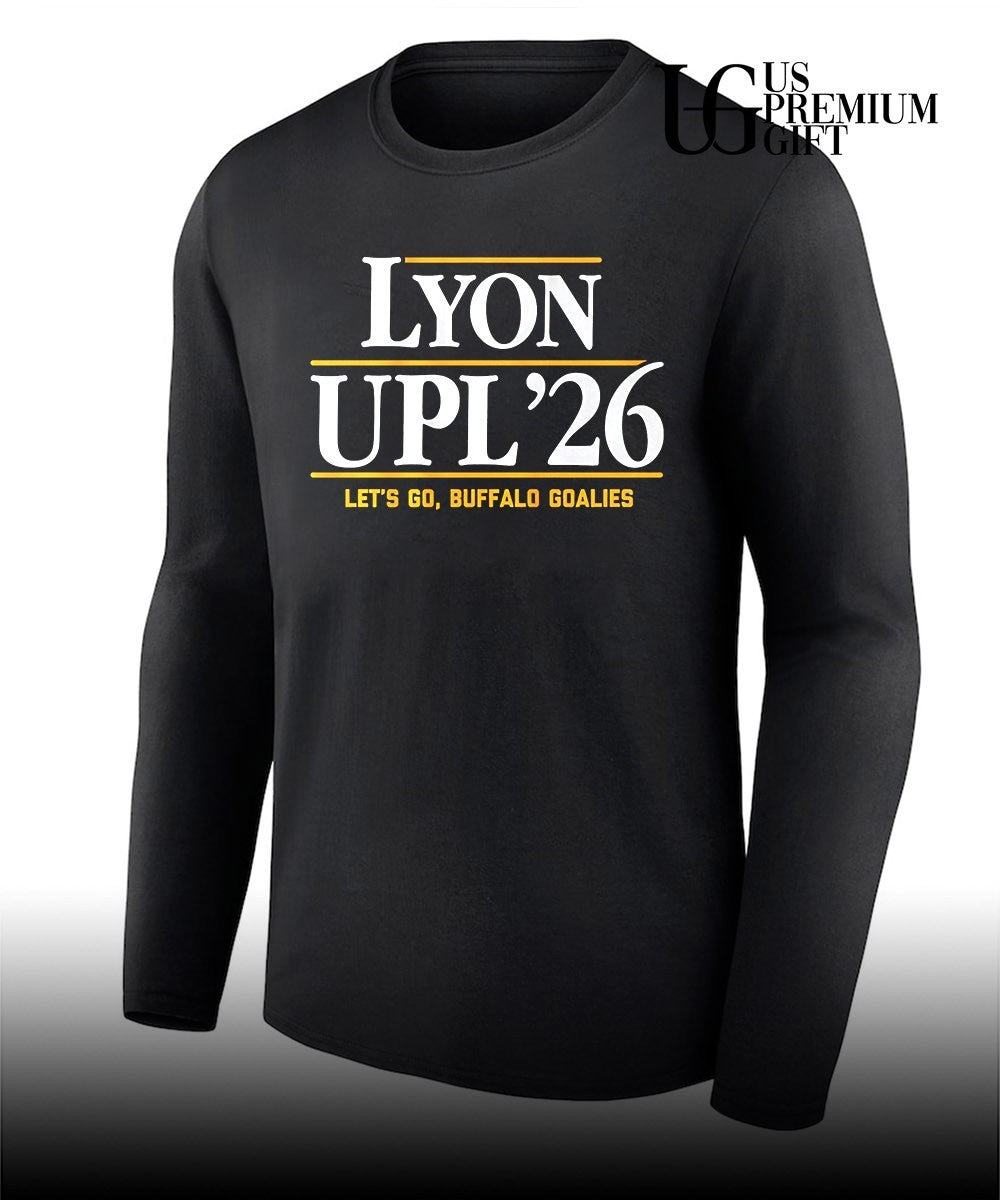 Lyon-UPL 2026 Alex Lyon and Ukko-Pekka Luukkonen Buffalo Sabres NHL let’s go Buffalo Goalies shirt