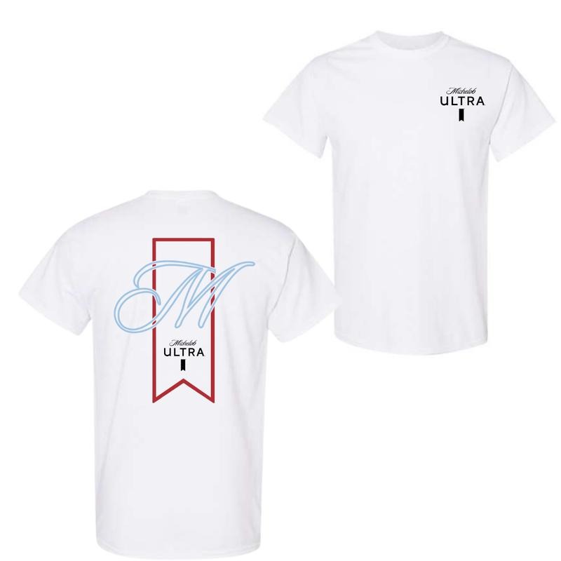 M Michelob Ultra T-Shirt Sweatshirt Hoodie 2 Side, Unisex Shirt, For Men, For Women | HypeDripTees.com