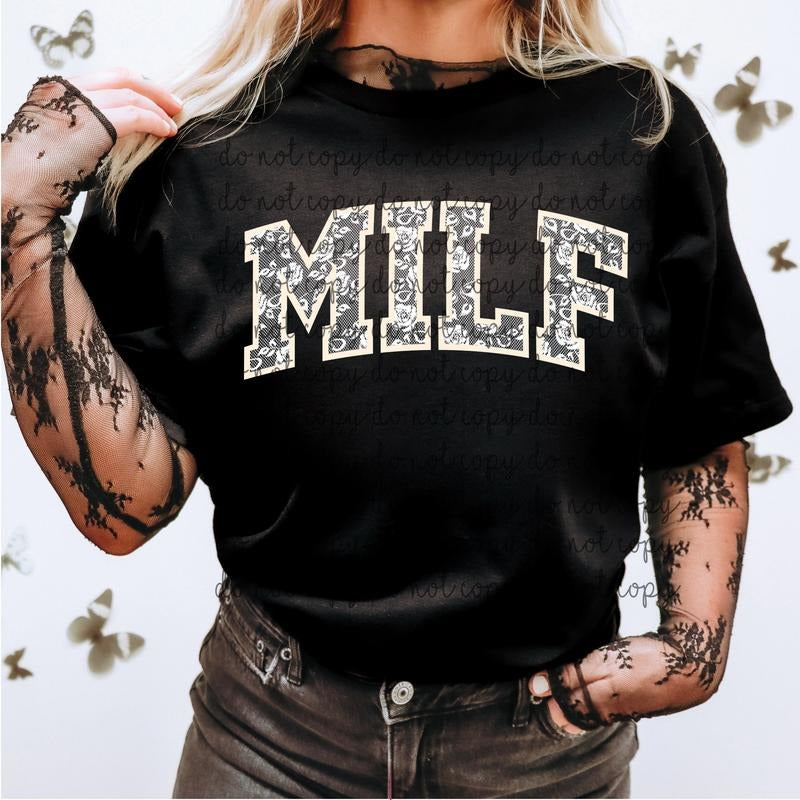 M!lf lace DTF Transfers - THIS IS NOT A SHIRT Hoodie, Sweatshirt | HypeDripTees.com