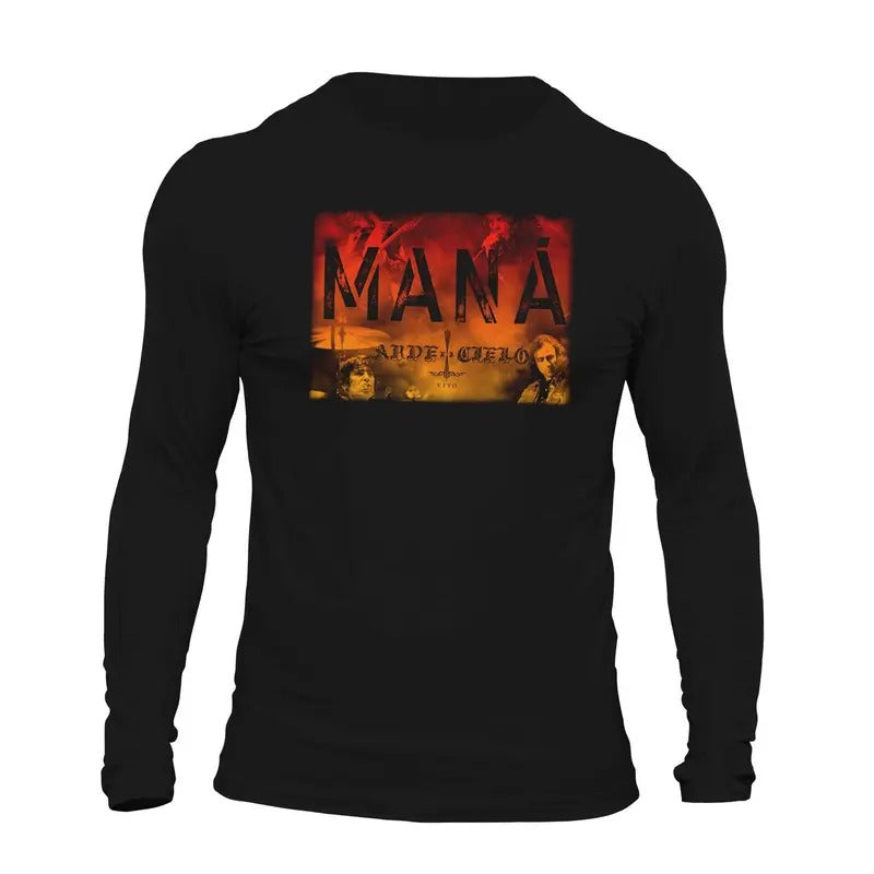 MANA Arde El Cielo Men's Long Sleeve T-Shirt Playera Casual Classic Hoodie, Sweatshirt | HypeDripTees.com