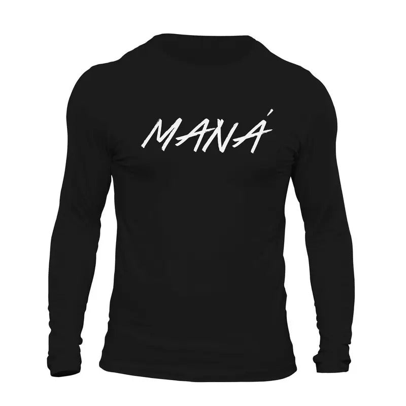 MANA Brushed Text Men's Long Sleeve T-Shirt Playera Hoodie, Sweatshirt | HypeDripTees.com