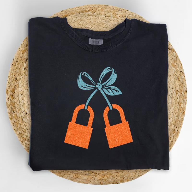 MAPTEES In My Halloween Era Comfort Colors Shirt, Lock Cherries Bow Glitter Effect Print Not Actual Glitter Shirt,...