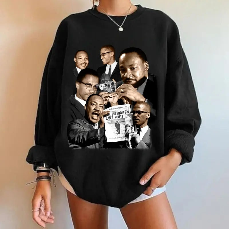 MARTIN LUTHER KING Soft Cotton Unisex Shirt Rare Gift for Him Gift For Her Vintage Y2K Hoodie Sweatshirt Sweatshirt,...