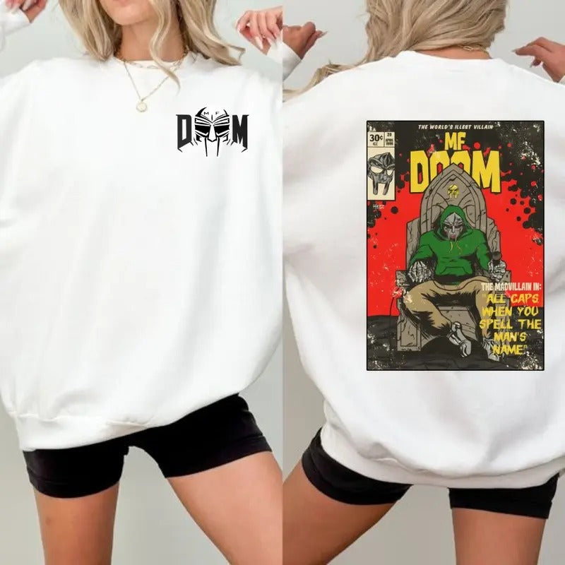 MF DOOM Mask Graphic T-Shirt, Hoodie Full Size Full Color for men for women Sweatshirt | HypeDripTees.com
