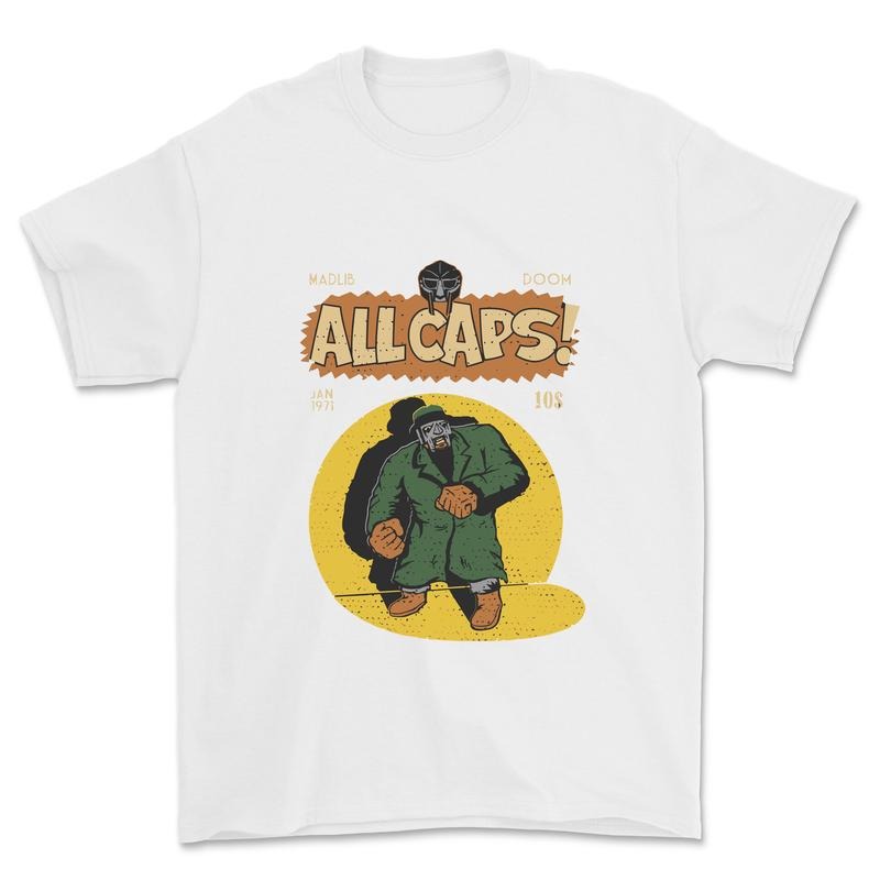 MF Doom Shirt, Madlib Doom All Caps T-Shirt Sweatshirt Hoodie | HypeDripTees.com