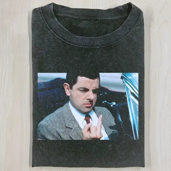 MR. BEAN Middle Finger T-Shirt, Funny Shirt, Unisex T-Shirt, Gift For Men Women Hoodie, Sweatshirt | HypeDripTees.com