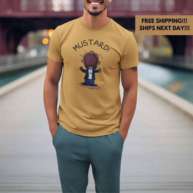 MUSTARD Meme T-Shirt | Viral GNX Album Reference | Unisex Cotton Jersey Tee Hoodie, Sweatshirt | HypeDripTees.com