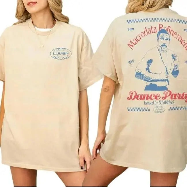 Macrodata Refinement Team Graphic Tee, Funny Retro Lumon Dance Party T-Shirt Hoodie, Sweatshirt | HypeDripTees.com