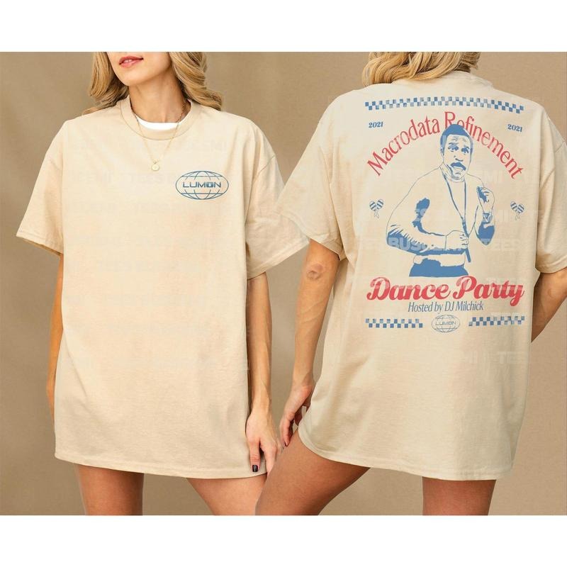 Macrodata Refinement Team Graphic Tee, Funny Retro Lumon Dance Party T-Shirt, sweatshirt, hoodie TV Show Inspired Merch...