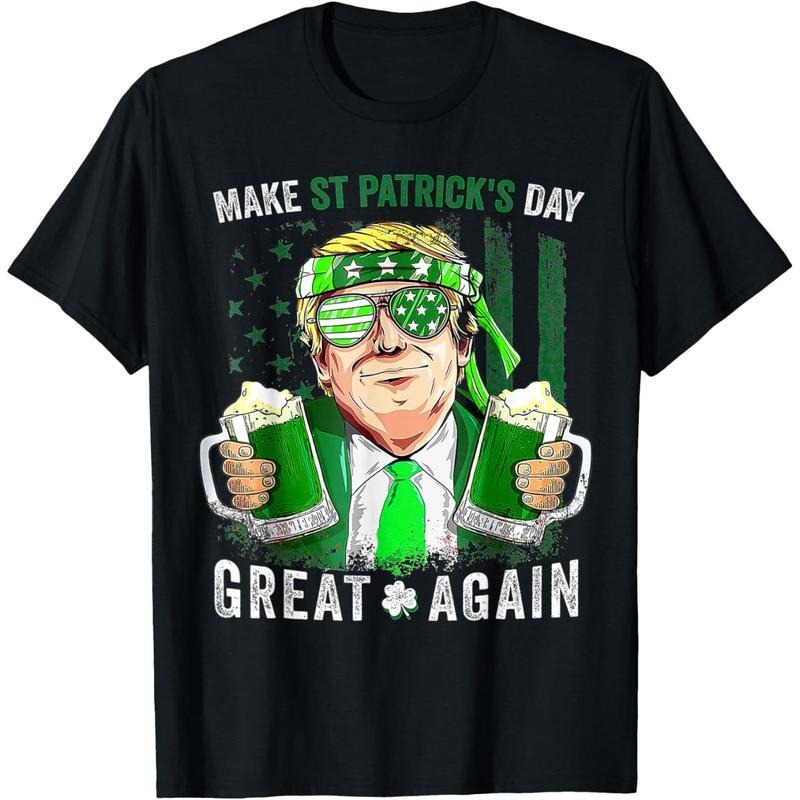 Make St Patricks Day Great Again Funny Trump Men Women T-Shirt Hoodie, Sweatshirt | HypeDripTees.com