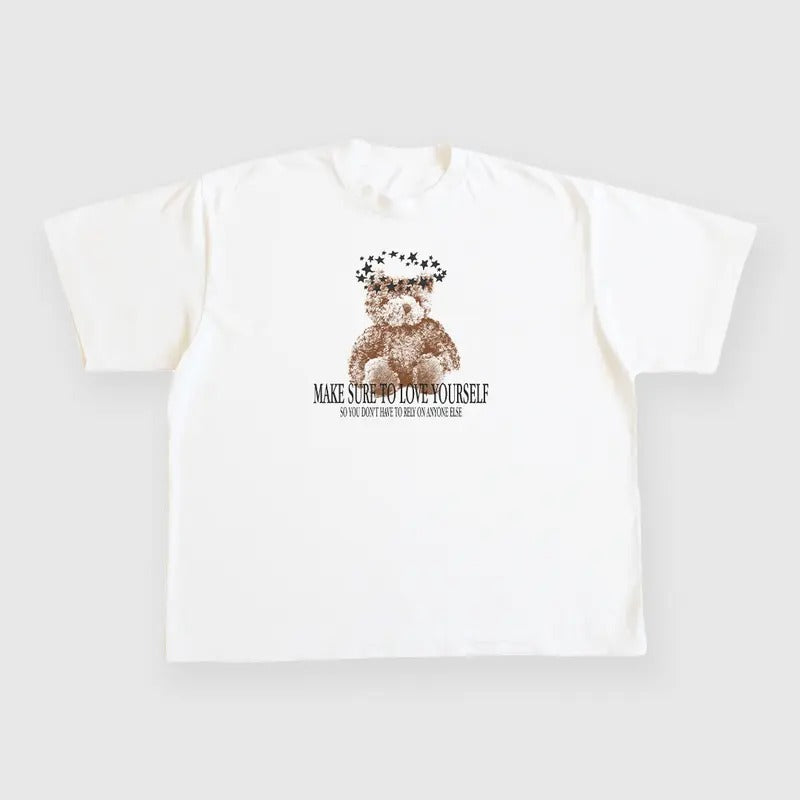 Make Sure To Love Yourself Custom Printed White T-Shirt Hoodie, Sweatshirt | HypeDripTees.com