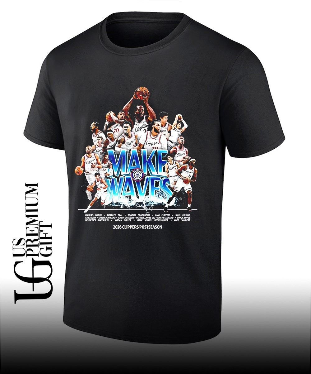 Make Waves Los Angeles Clippers NBA Postseason 2026 shirt