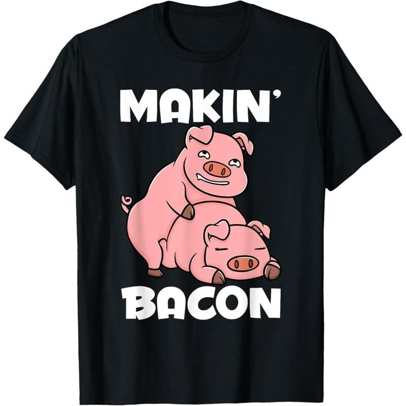 Making Bacon Funny Pig Jokes Adult Humor T-Shirt made in usa Hoodie, Sweatshirt | HypeDripTees.com