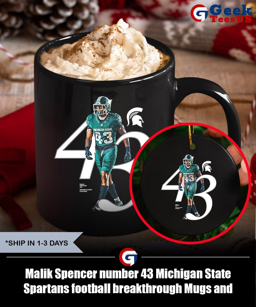 Malik Spencer number 43 Michigan State Spartans football breakthrough shirt