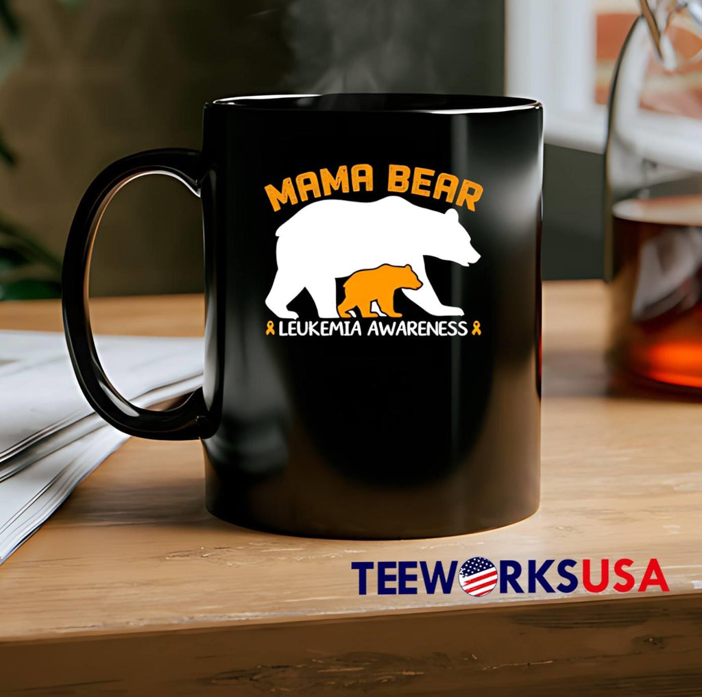 Mama Bear Leukemia Awareness T-Shirt
