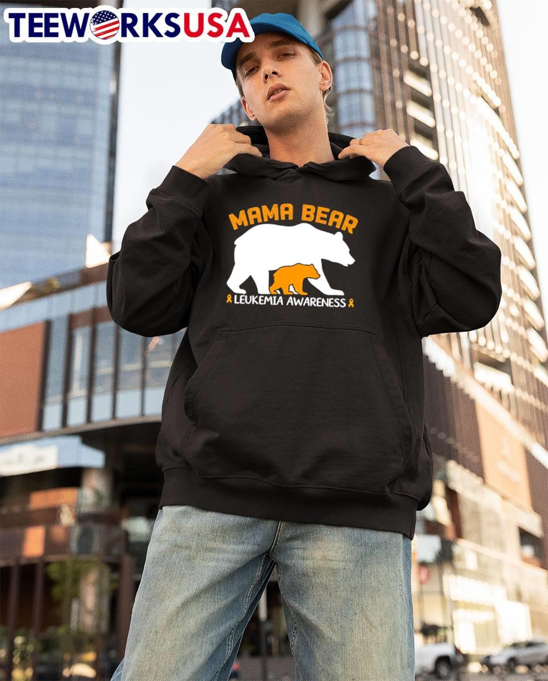 Mama Bear Leukemia Awareness T-Shirt