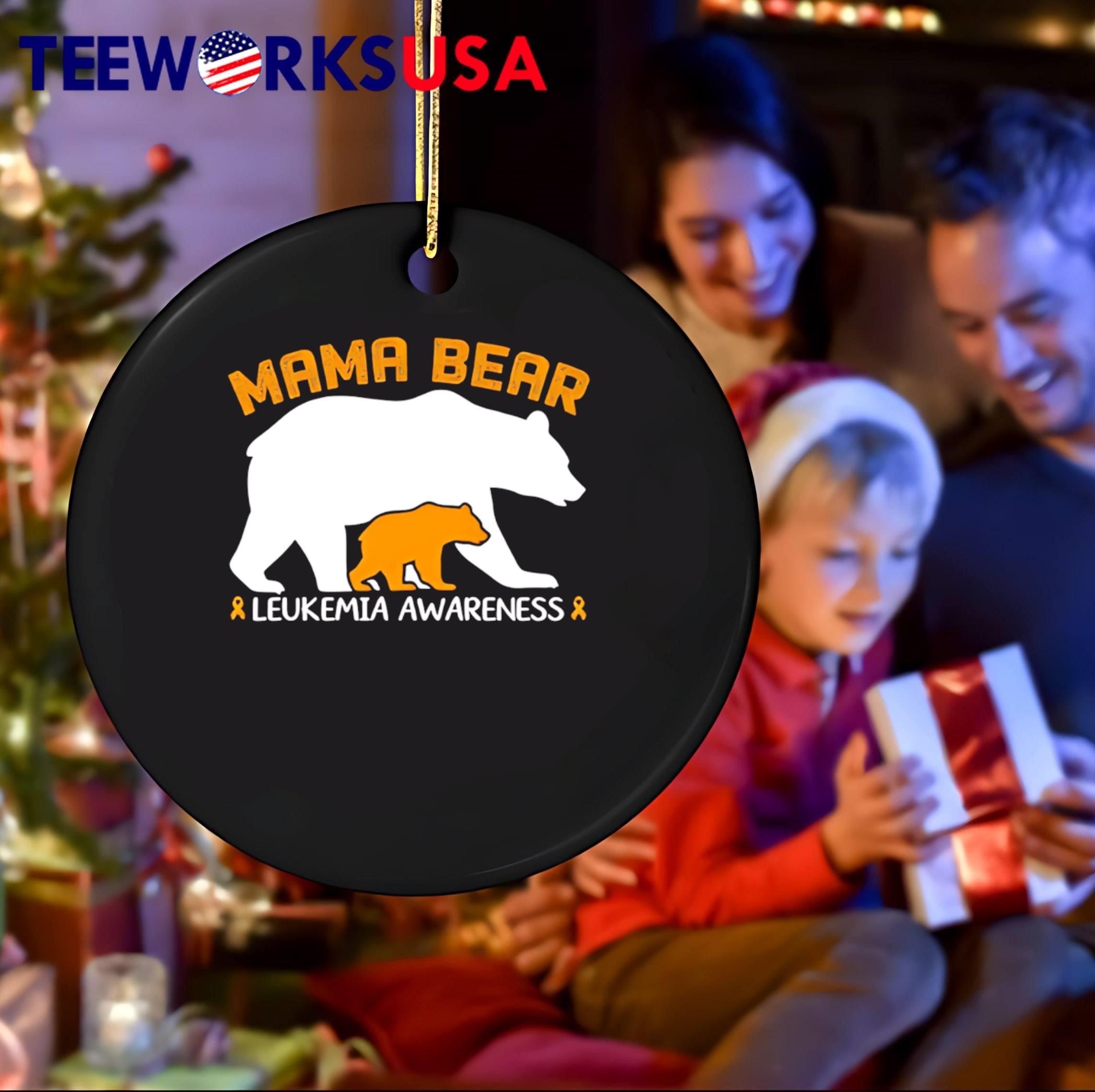 Mama Bear Leukemia Awareness T-Shirt