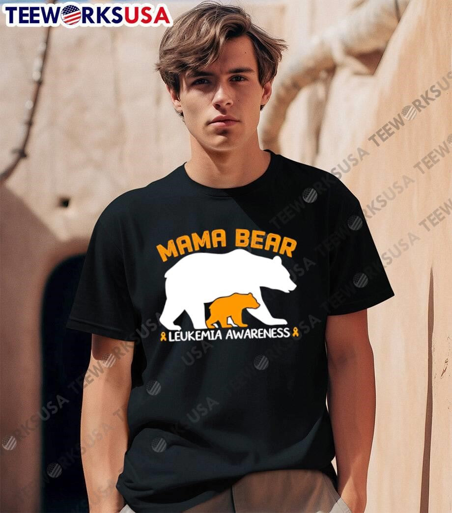 Mama Bear Leukemia Awareness T-Shirt