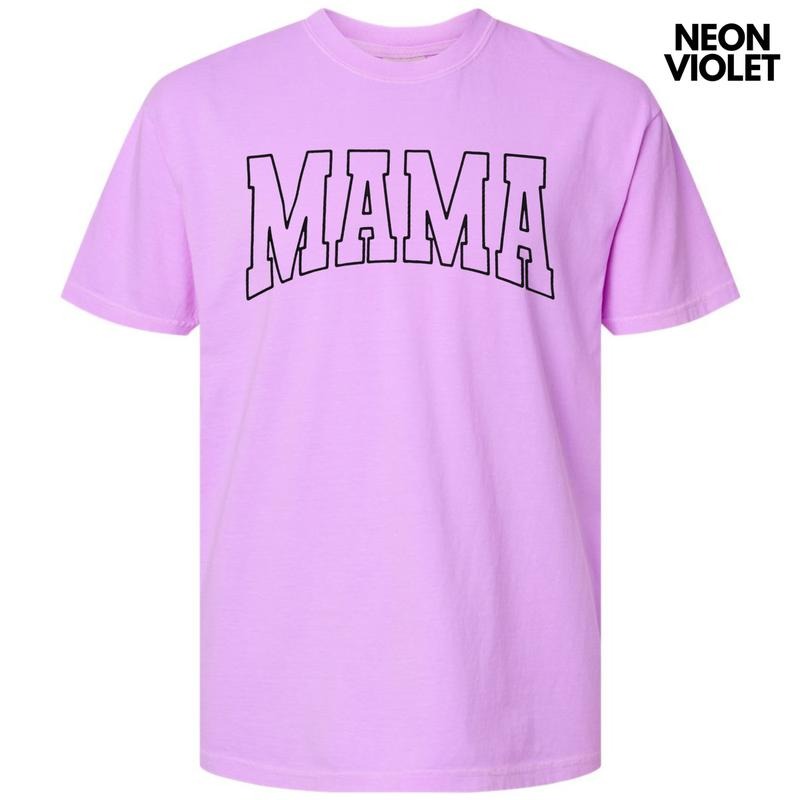 Mama Black Outline Puff Comfort Colors T-Shirt Hoodie, Sweatshirt | HypeDripTees.com