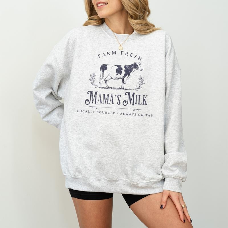Mama Boobery Sweatshirt- Funny Breastfeeding Shirt For Baby Showers Gifts - Normalize Breastfeeding Shirt
