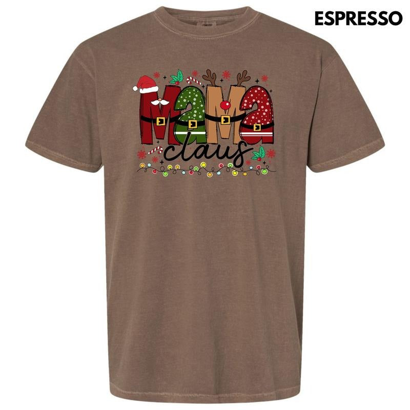 Mama Claus Christmas Comfort Colors T-Shirt 'NLB' Hoodie, Sweatshirt | HypeDripTees.com