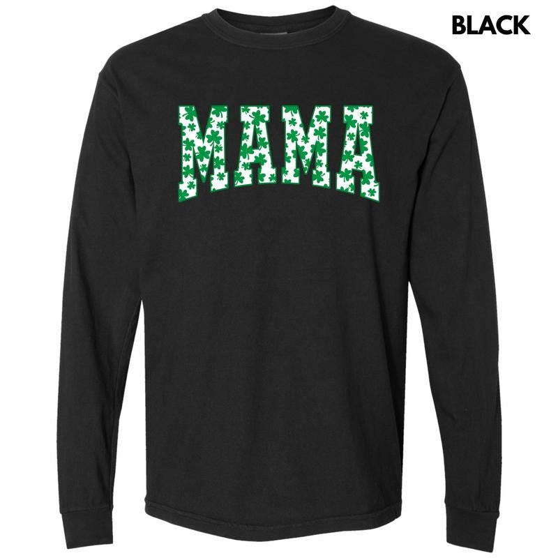 Mama Clovers Long Sleeve Comfort Colors T-Shirt 'NLB' Hoodie, Sweatshirt | HypeDripTees.com