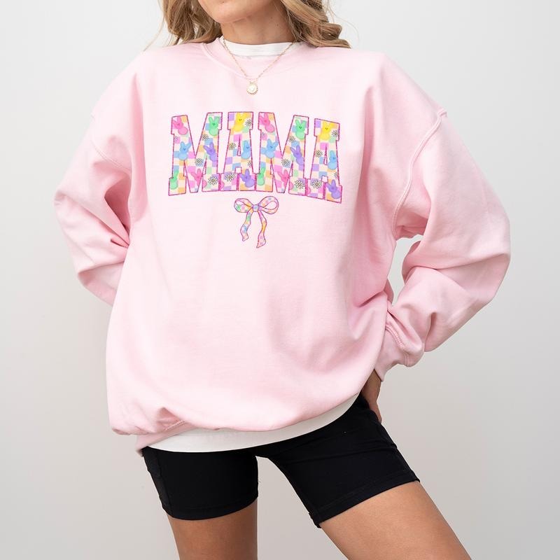 Mama Easter Shirt Sweatshirt Hoodie, Easter Mama Shirt, Easter Bunny Sweatshirt Happy Easter Sweatshirt, Cute Mama Shirt,...
