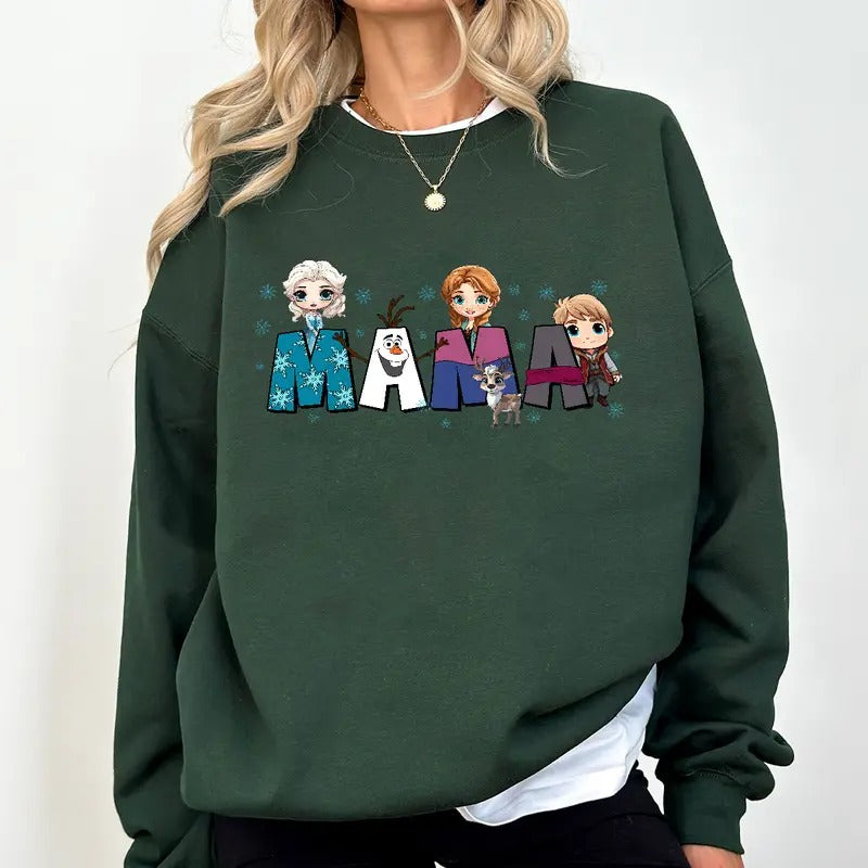 Mama Fro-zen Sweatshirt, Hoodie, Mothers Day Shirt | HypeDripTees.com