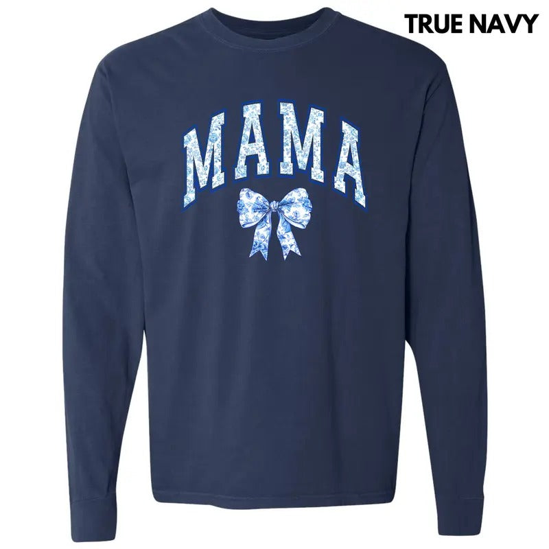 Mama Ginger Jar Florals Long Sleeve Comfort Colors T-Shirt 'NLB' Hoodie, Sweatshirt | HypeDripTees.com