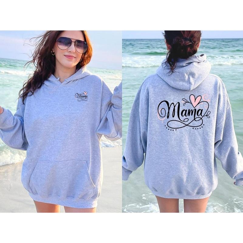 Mama Hooded Sweatshirt - Cozy Gift for Moms, Mother's Day, Birthday Gift, Parenting Apparel, Cute Family Hoodie T-Shirts